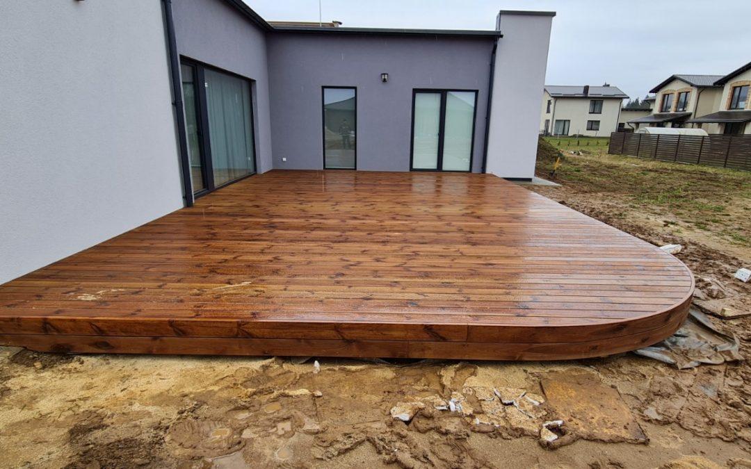 Impregnuotos pušies terasa – Hazelnut