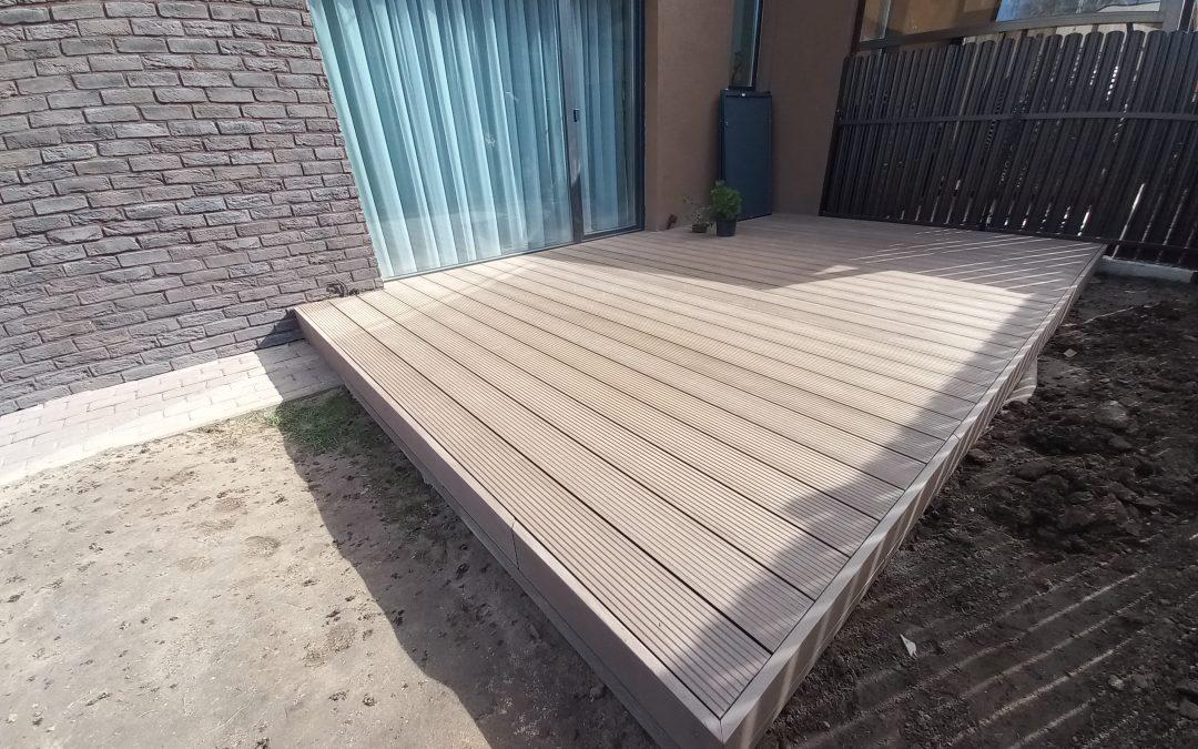 WPC (medžio kompozito) terasa – tamsiai ruda