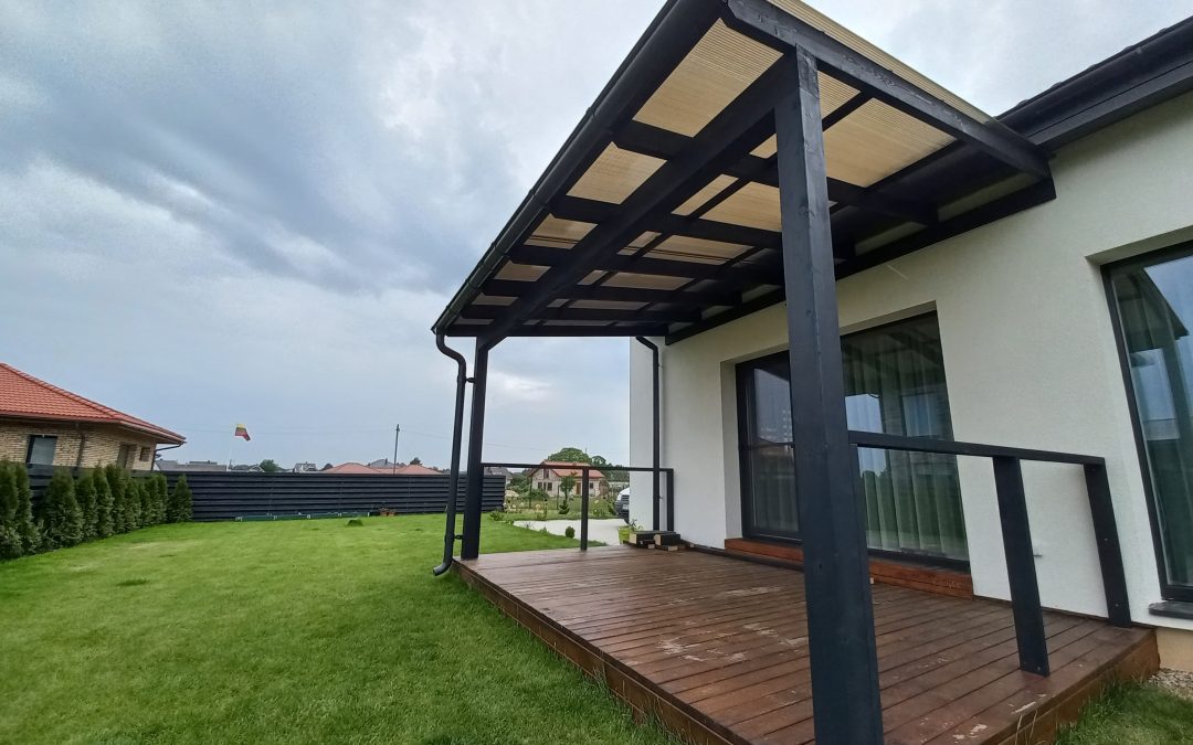 Tonuoto polikarbonatos stoginė – antracito spalva