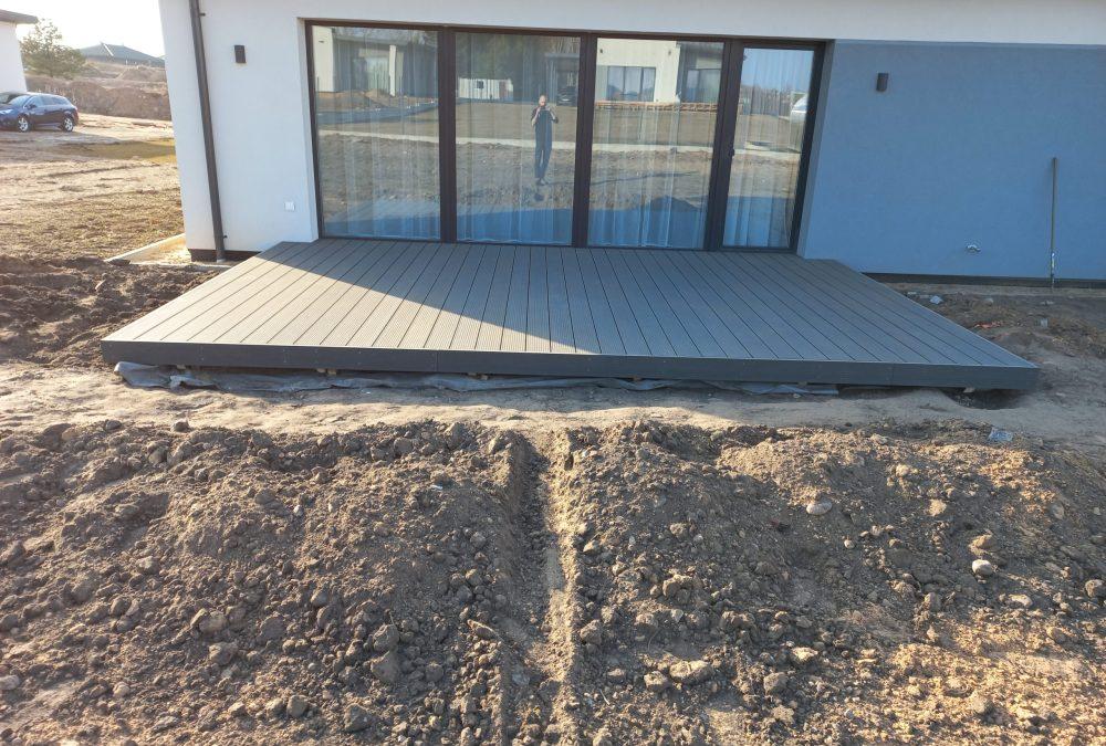 WPC (medžio kompozito) terasa – pilka