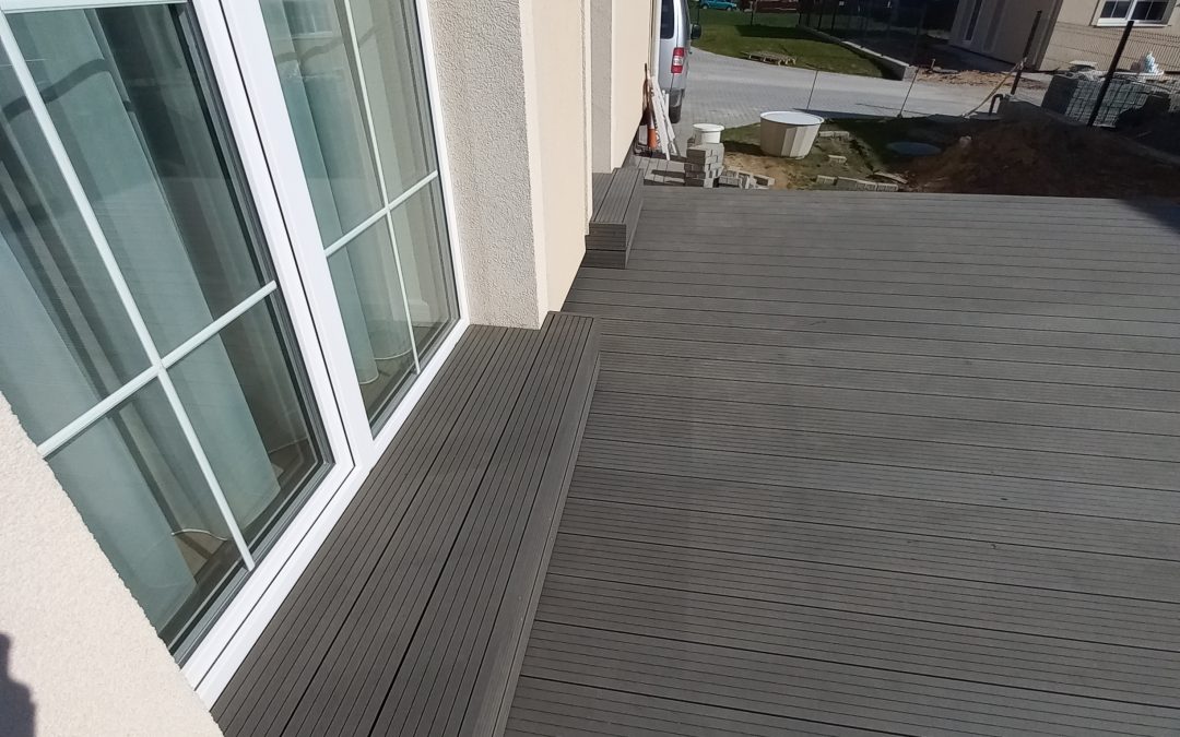 WPC terasa | Šviesiai pilkos terasinės lentos