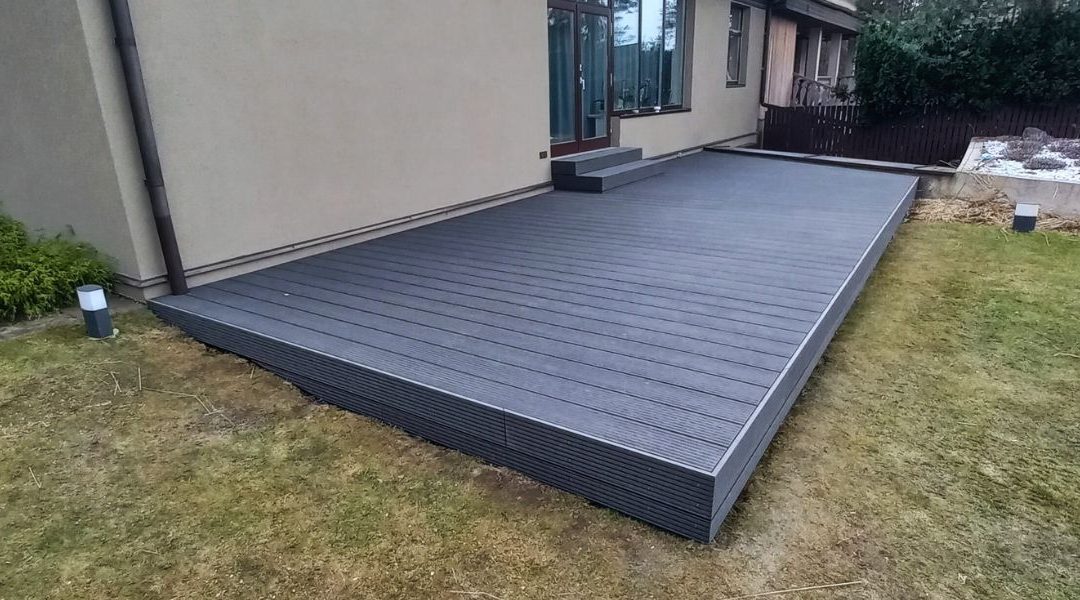 WPC terasa | Tamsiai pilkos lentos