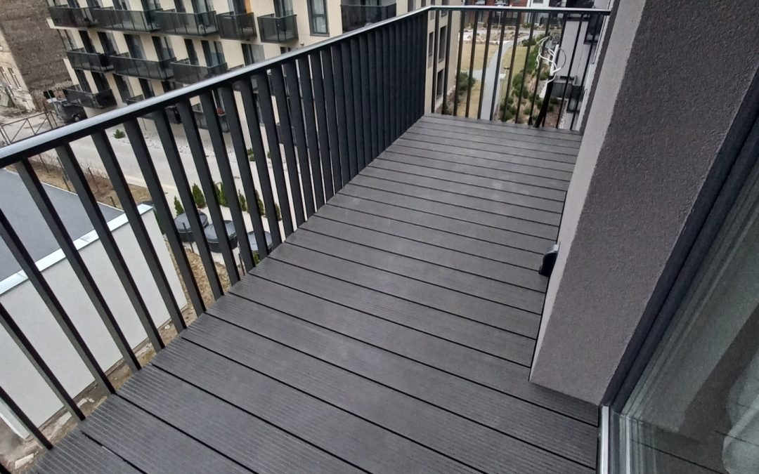 WPC terasa Balkone | Tamsiai pilkos lentos