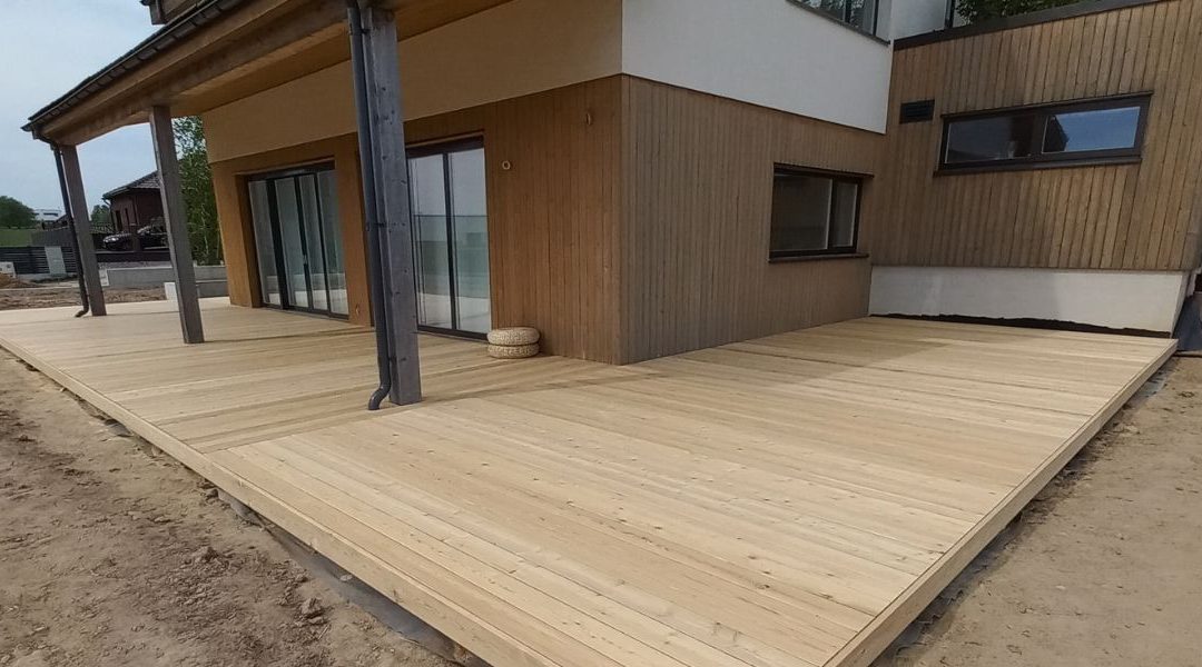 Maumedžio terasa be alyvos | Maumedžio karkasas