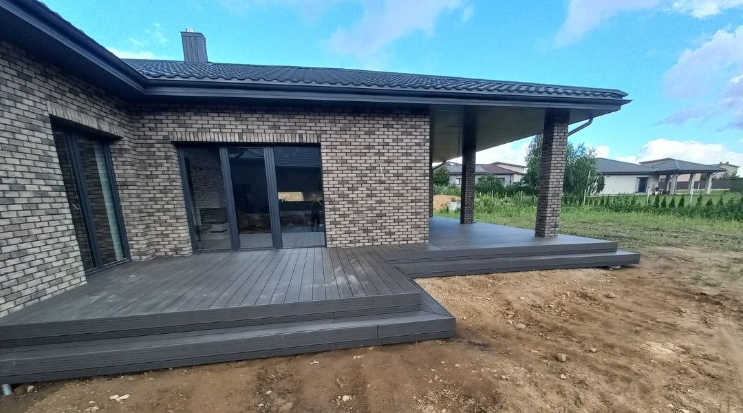 WPC lentų terasa, antracitas