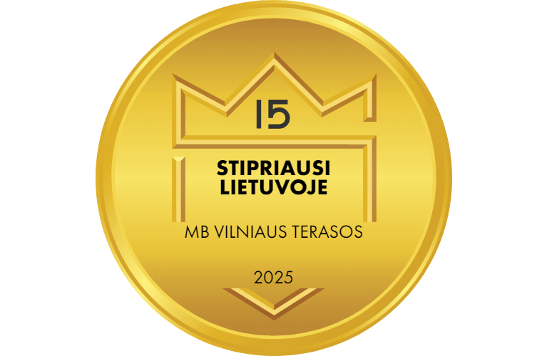 Stipriausi Lietuvoje 2025 Vilniaus terasos certificate