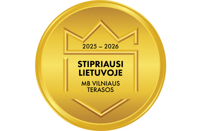 Stipriausi Lietuvoje 2025 Vilniaus terasos certificate